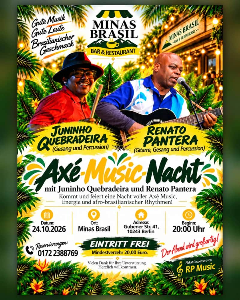 Axé Music Night – Live in Berlin im Minas Brasil