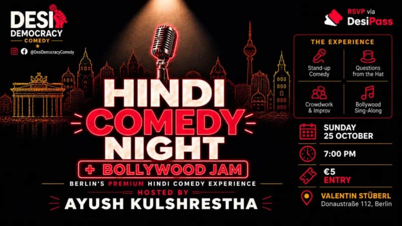 🎤 Hindi Comedy Night + Bollywood Jam