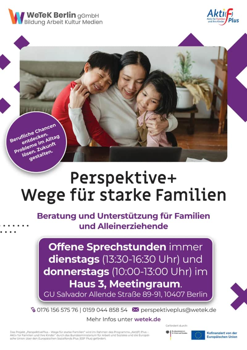 Offene Sprechstunde „Perspektive+ Wege für starke Familien“ (Dienstags)