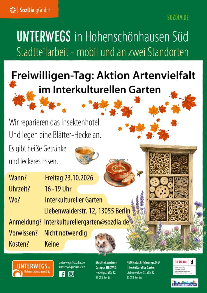 Freiwilligen-Tag „Aktion Artenvielfalt“ im Interkulturellen Garten — dayt