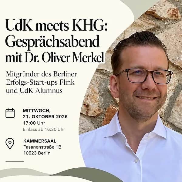UdK meets KHG: Gesprächsabend mit Dr. Oliver Merkel