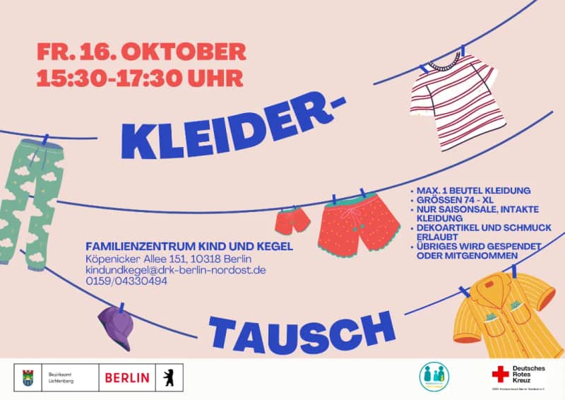 Berlin-Lichtenberg: Kleidertausch im Familienzentrum Kind & Kegel